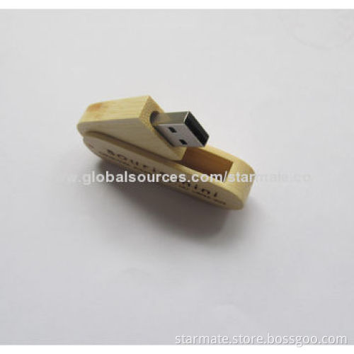 Swivel Wooden USB Flash Drive